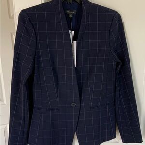 Gorgeous Navy Checkered Women's Blazer